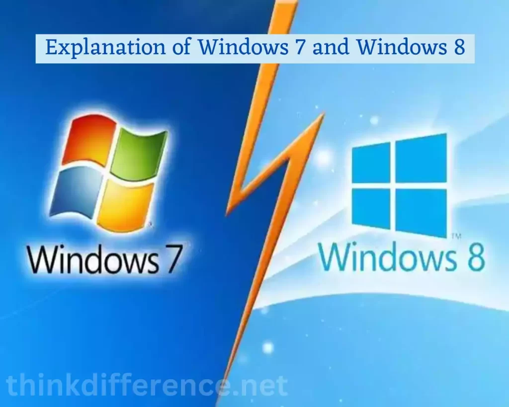 Explanation of Windows 7 and Windows 8