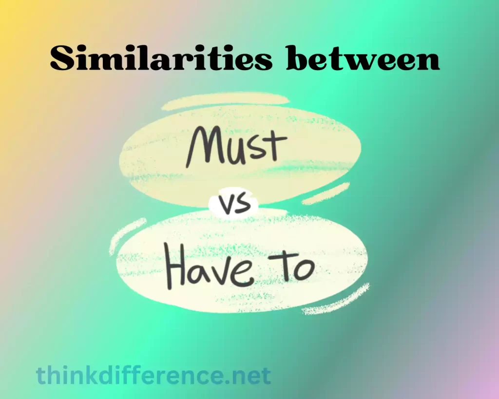 Similarities between Have to and Must