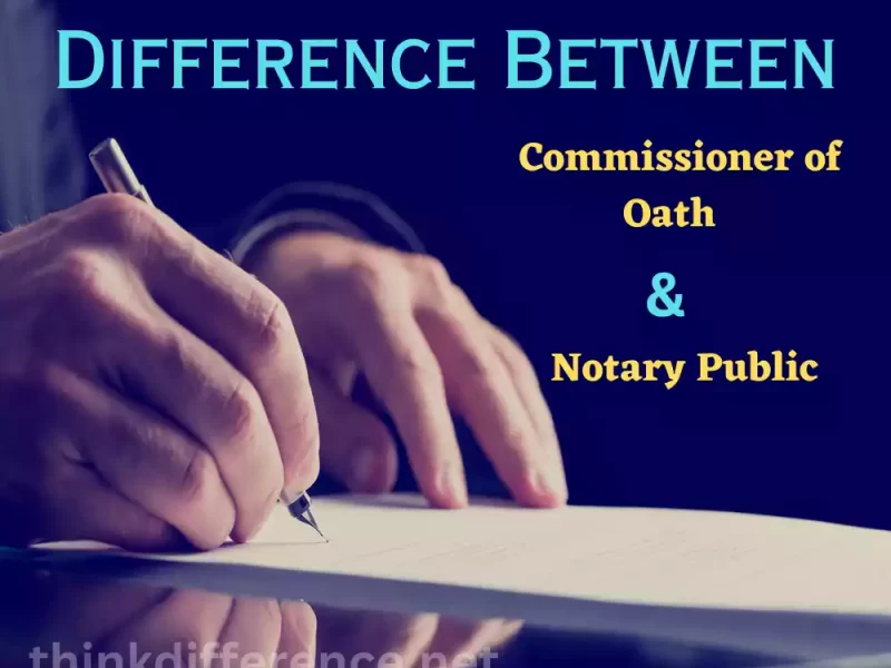 Commissioner of Oath and Notary Public