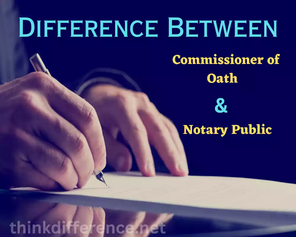 Commissioner of Oath and Notary Public