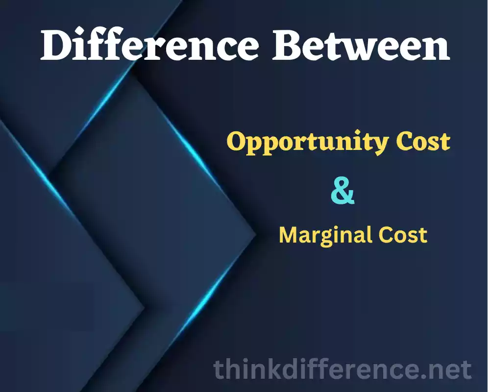 Opportunity Cost and Marginal Cost